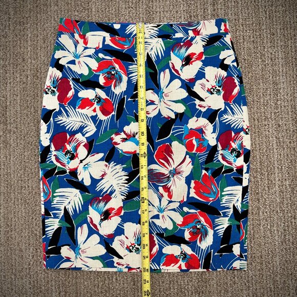 J. Crew NWOT Tropical Floral Pencil Skirt, Size 4 - Picture 15 of 15